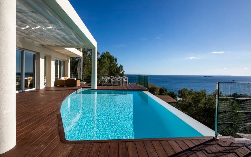 Indrukwekkende villa met prachtig uitzicht op de zee in Roca Llisa, Ibiza
