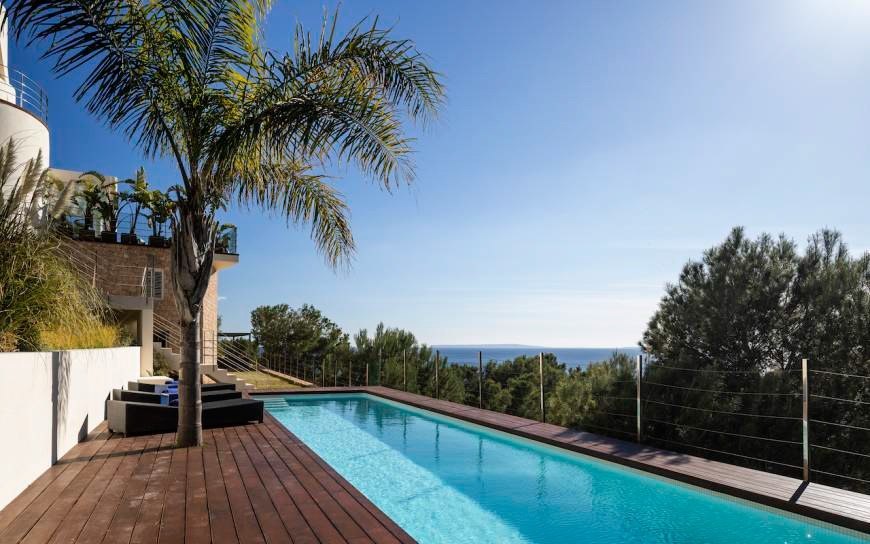 Beeindruckende Villa mit herrlichem Blick auf das Meer in Roca Llisa, Ibiza