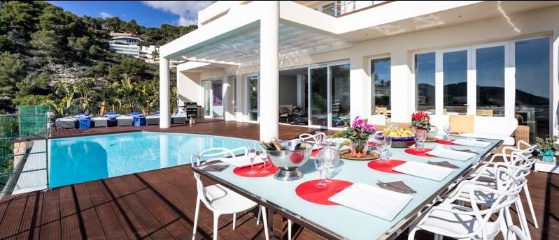 Beeindruckende Villa mit herrlichem Blick auf das Meer in Roca Llisa, Ibiza